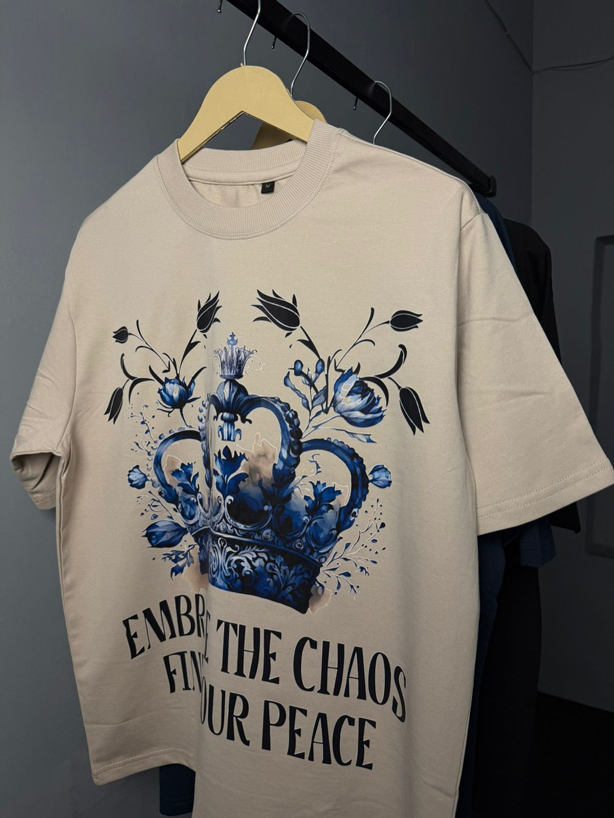 Embrace the chaos find your peace oversized T-shirt