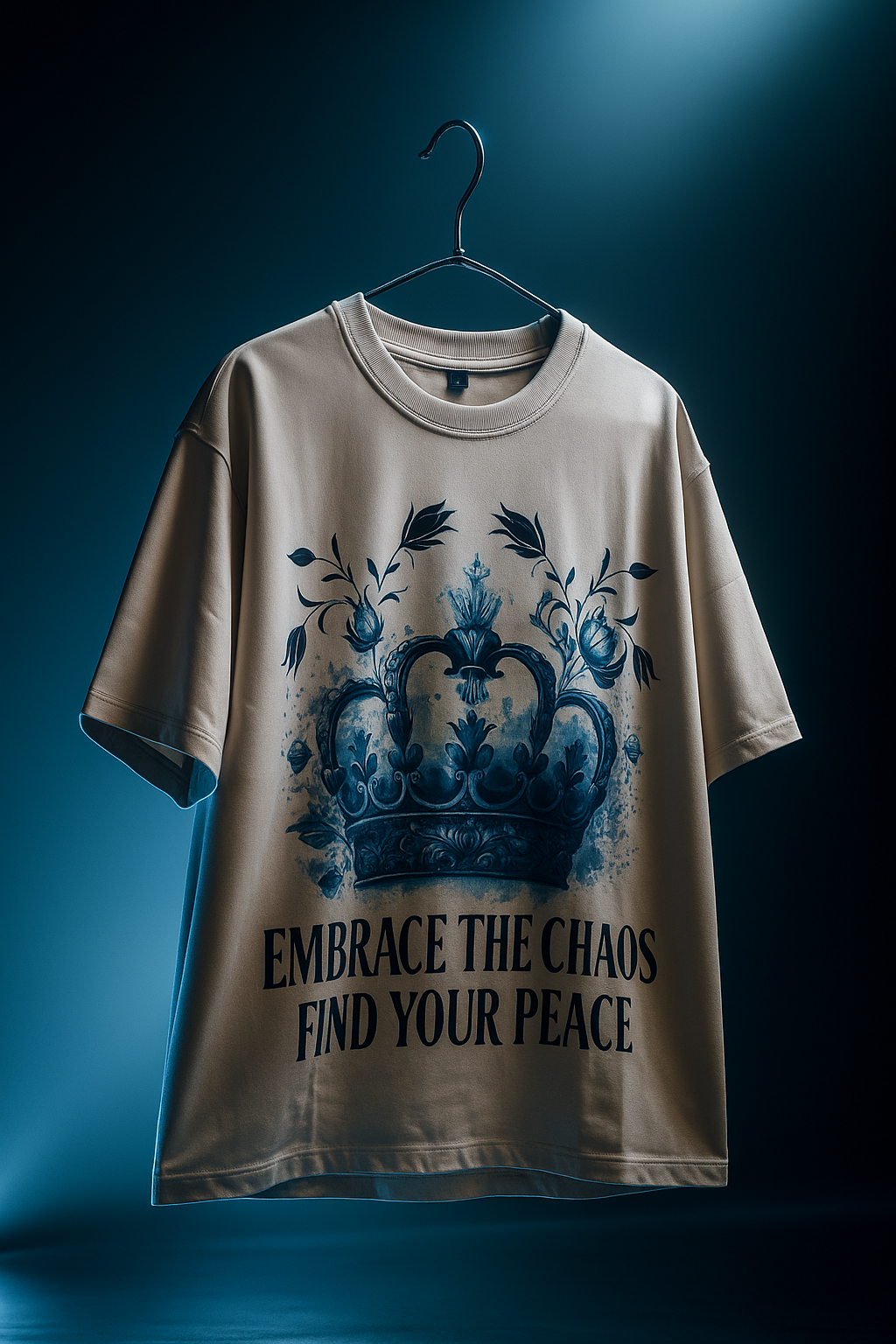 Embrace the chaos find your peace oversized T-shirt